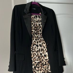 Blazer and biker short black set